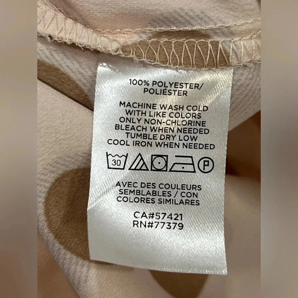 Ann Taylor Factory XSP, peach with gray & brown dot print. EXCELLENT cond. - Picture 7 of 8